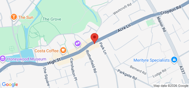 Map showing Carshalton Charcoal Grill in Carshalton